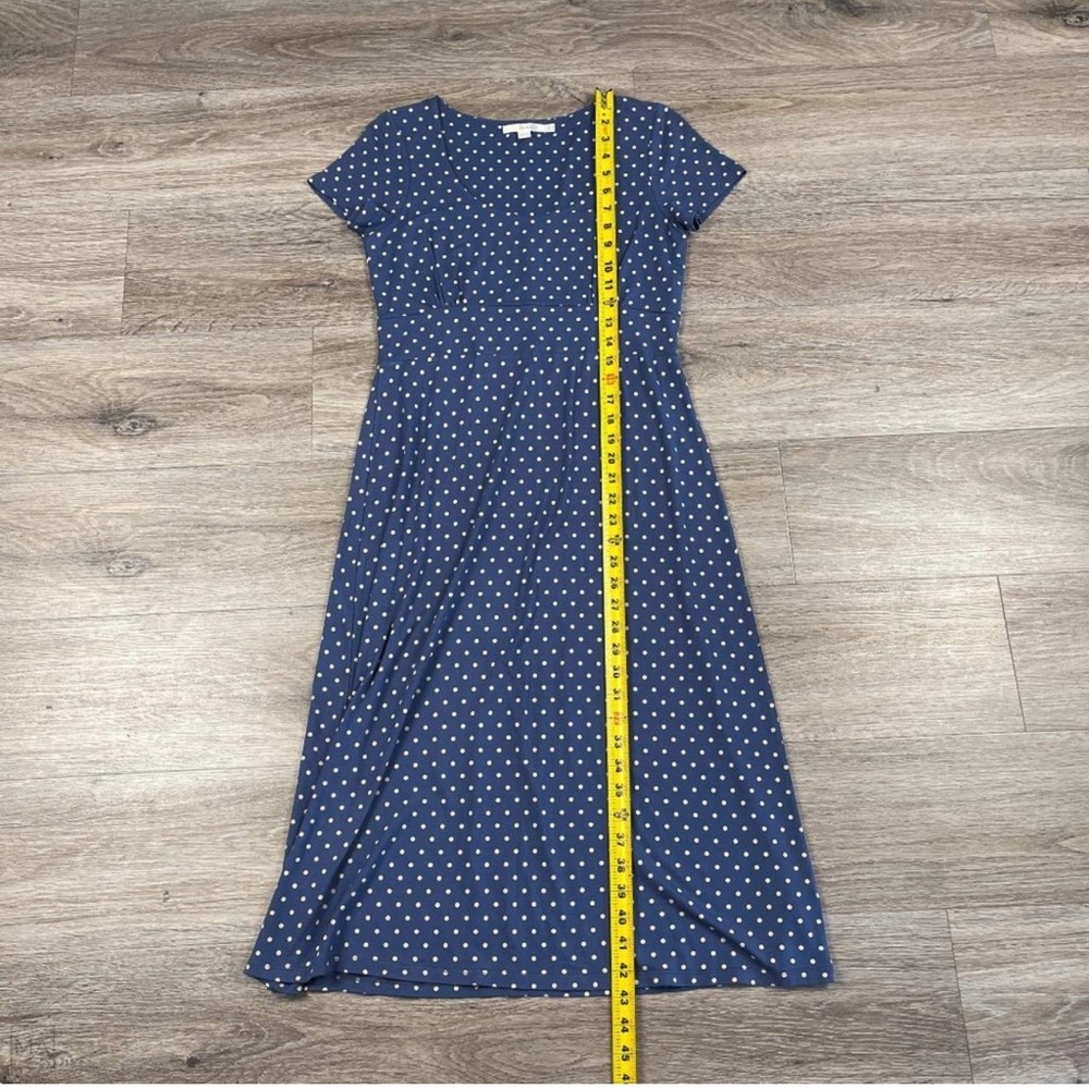 Boden Navy Polka Dot Midi Dress 6L - Picture 2 of 7
